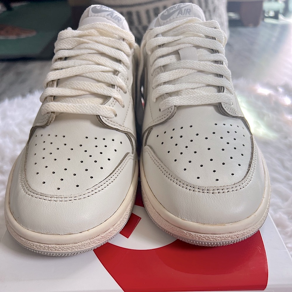 Air Jordan 1 Low '85 OG Custom Vintage ‘Neutral Grey' Sneakers, Size 10 - Picture 5 of 16